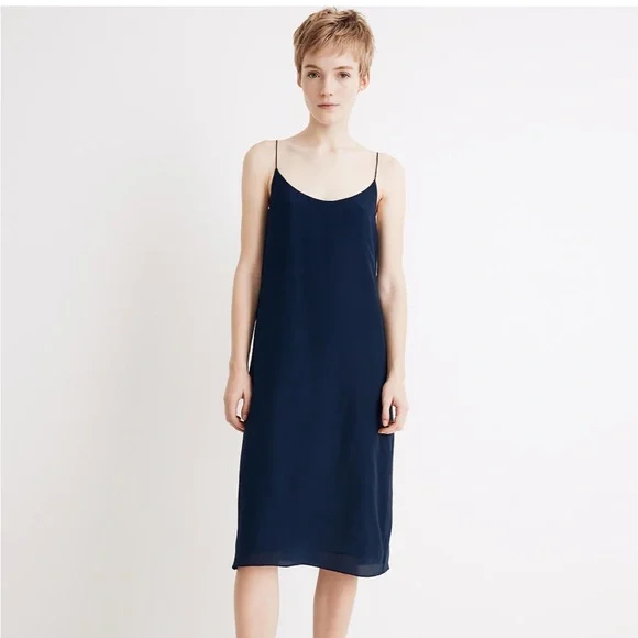 Madewell Silk Slip Dress - Picture 2 of 7
